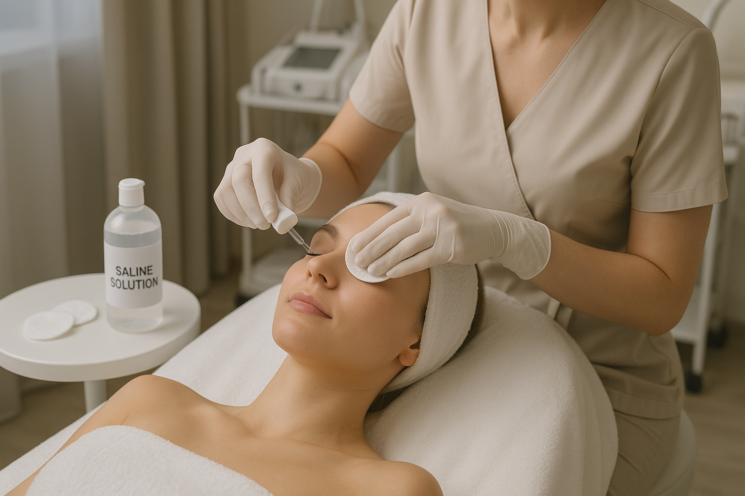 eye saline removal