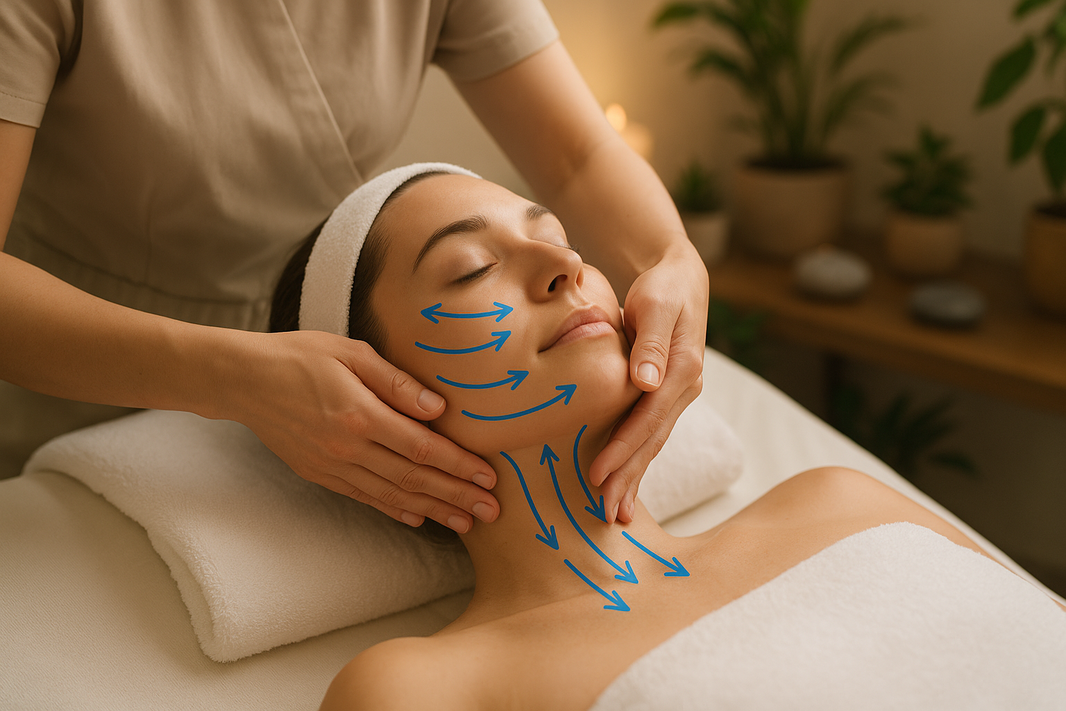 lymphatic face and neck massage